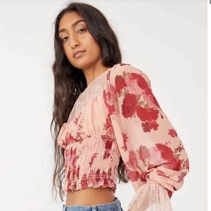 Free People Daphne Blouse Romantic Combo Size XL